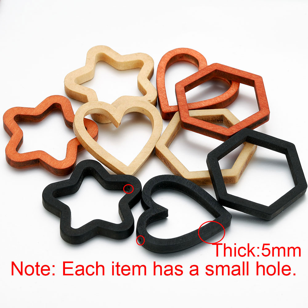 10pcs Wood Heart Square Silico - مراجعة Crafting Resin وسعره