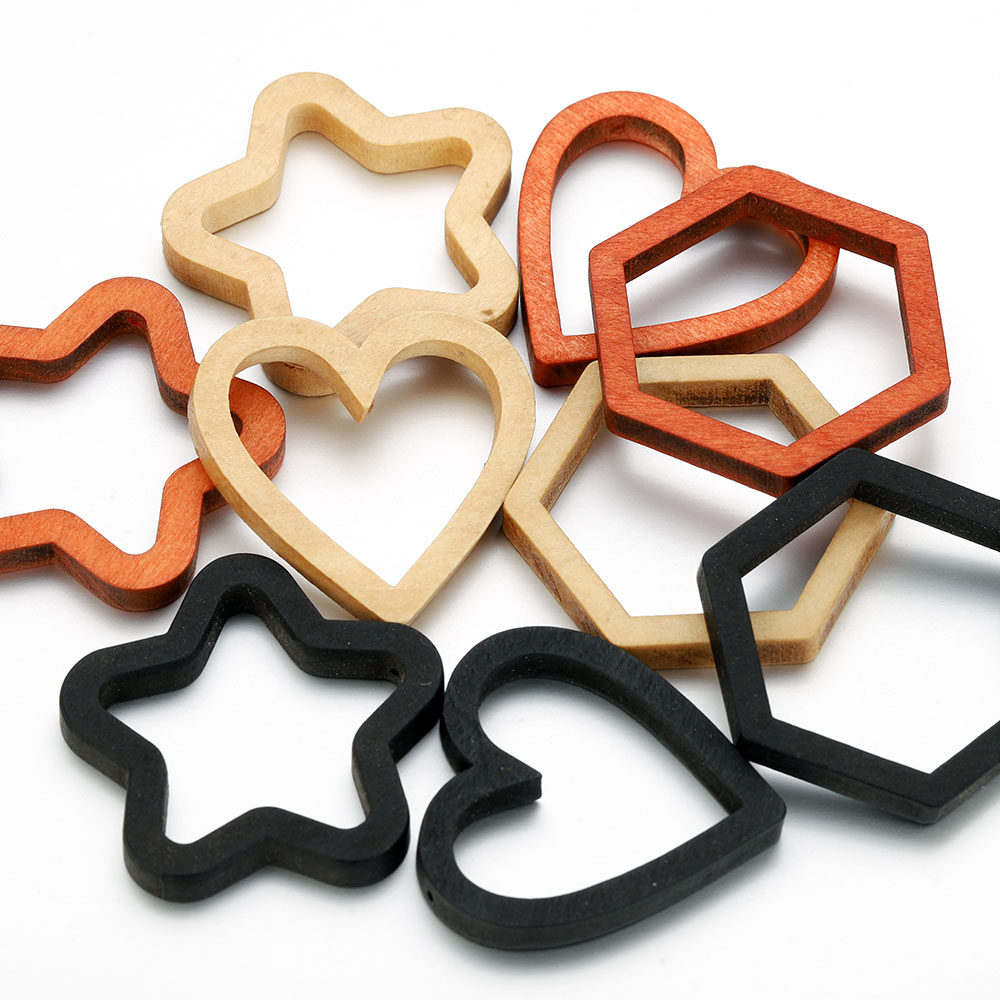 10pcs Wood Heart Square Silico - مراجعة Crafting Resin وسعره