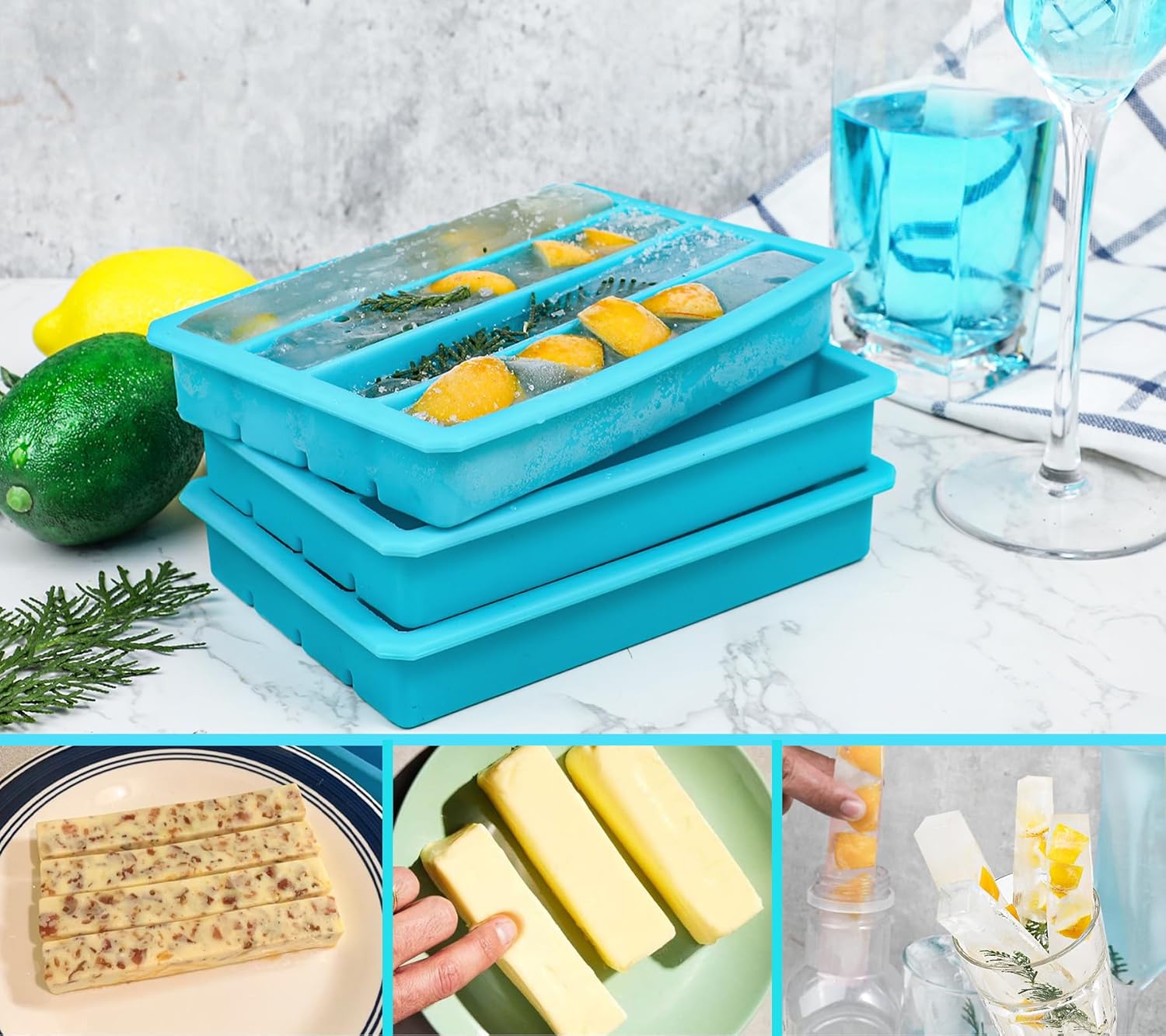 Long Ice Cube Sticks Mold for  - مراجعة Silicone Mold Tray وسعره