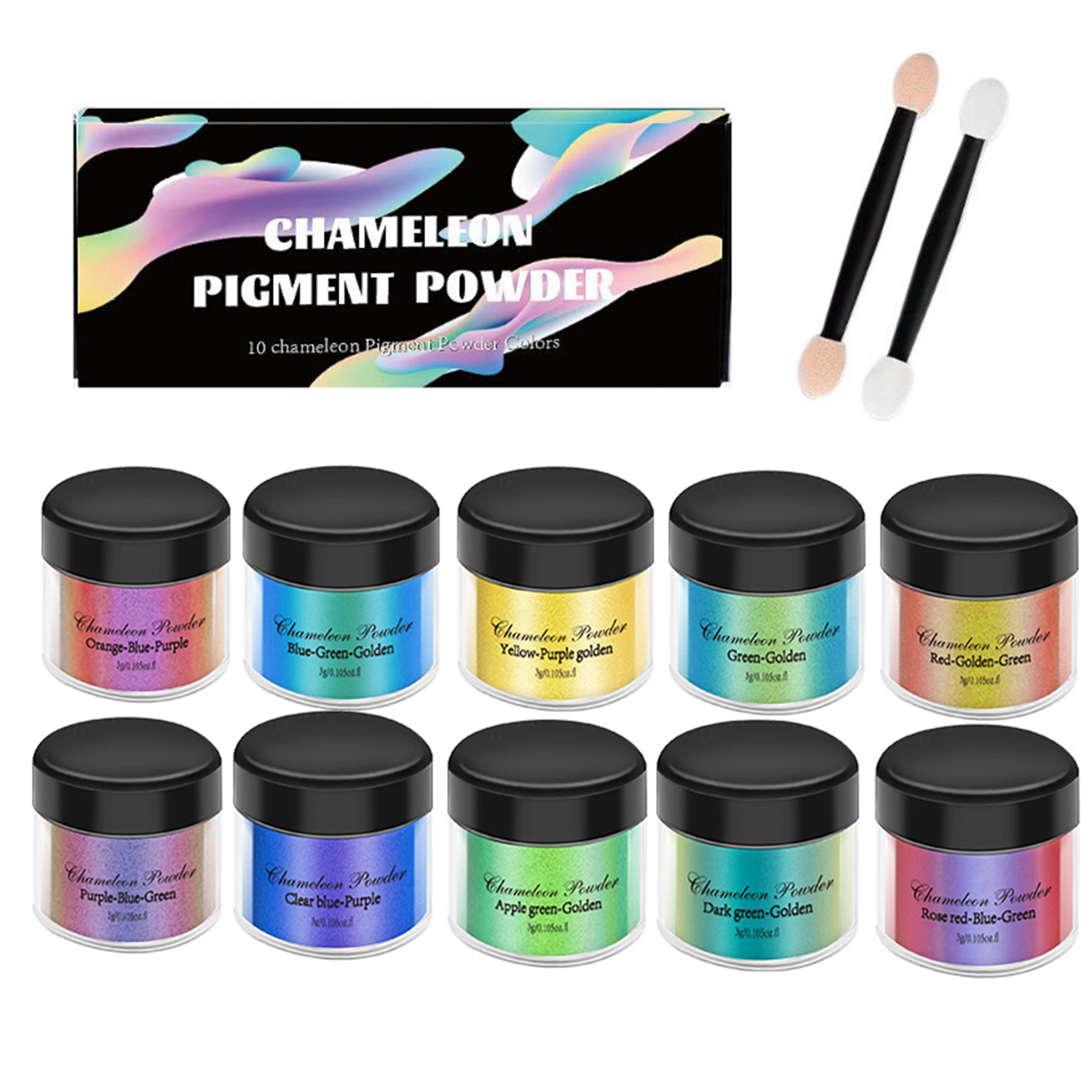 10/20pcs Mirror Chameleons Pig - مراجعة Resin Pigment Set وسعره