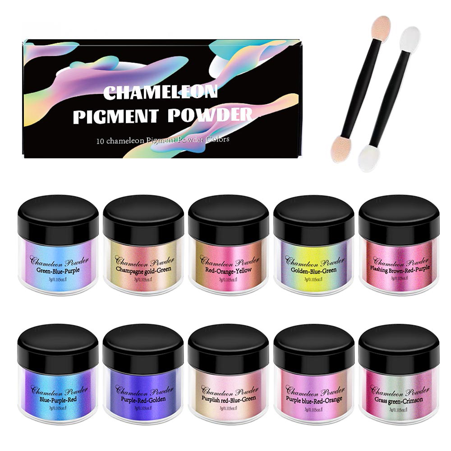 10/20pcs Mirror Chameleons Pig - مراجعة Resin Pigment Set وسعره