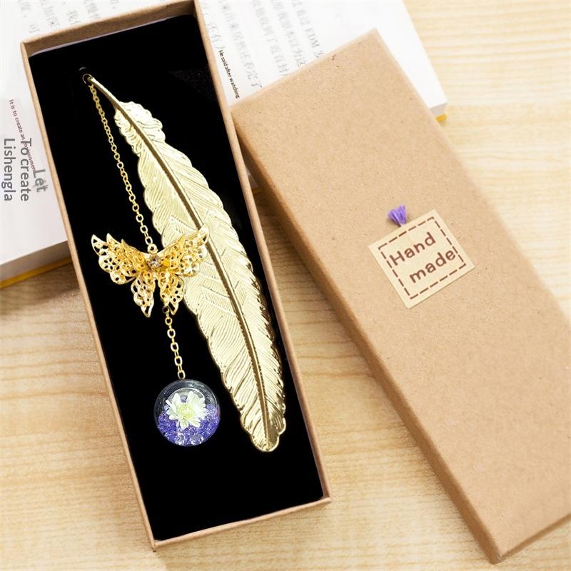 1PC Metal Bookmark Creative Im - مراجعة Dried Flower Bulk وسعره
