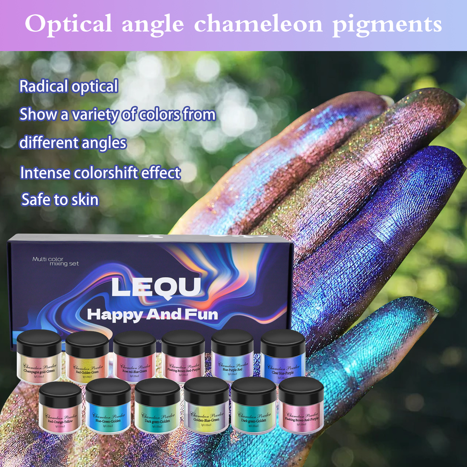 1 Set Chameleon Powder Nail Ch - مراجعة Resin Glitter Pack وسعره