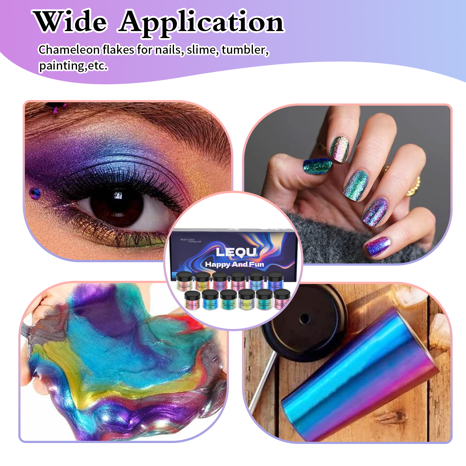 1 Set Chameleon Powder Nail Ch - مراجعة Resin Glitter Pack وسعره