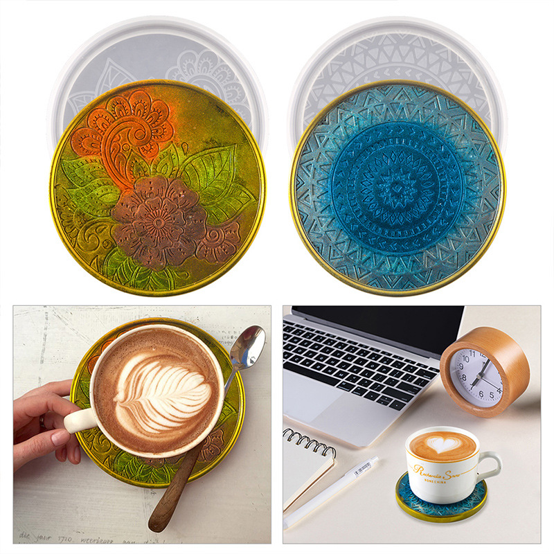 Flower Coaster Silicone Mold E - مراجعة Coaster Mold Round وسعره