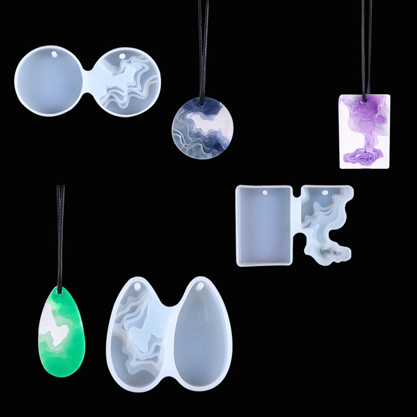 3pcs DIY Crystal Mold Set Roun - مراجعة Geode Mold Silicone وسعره