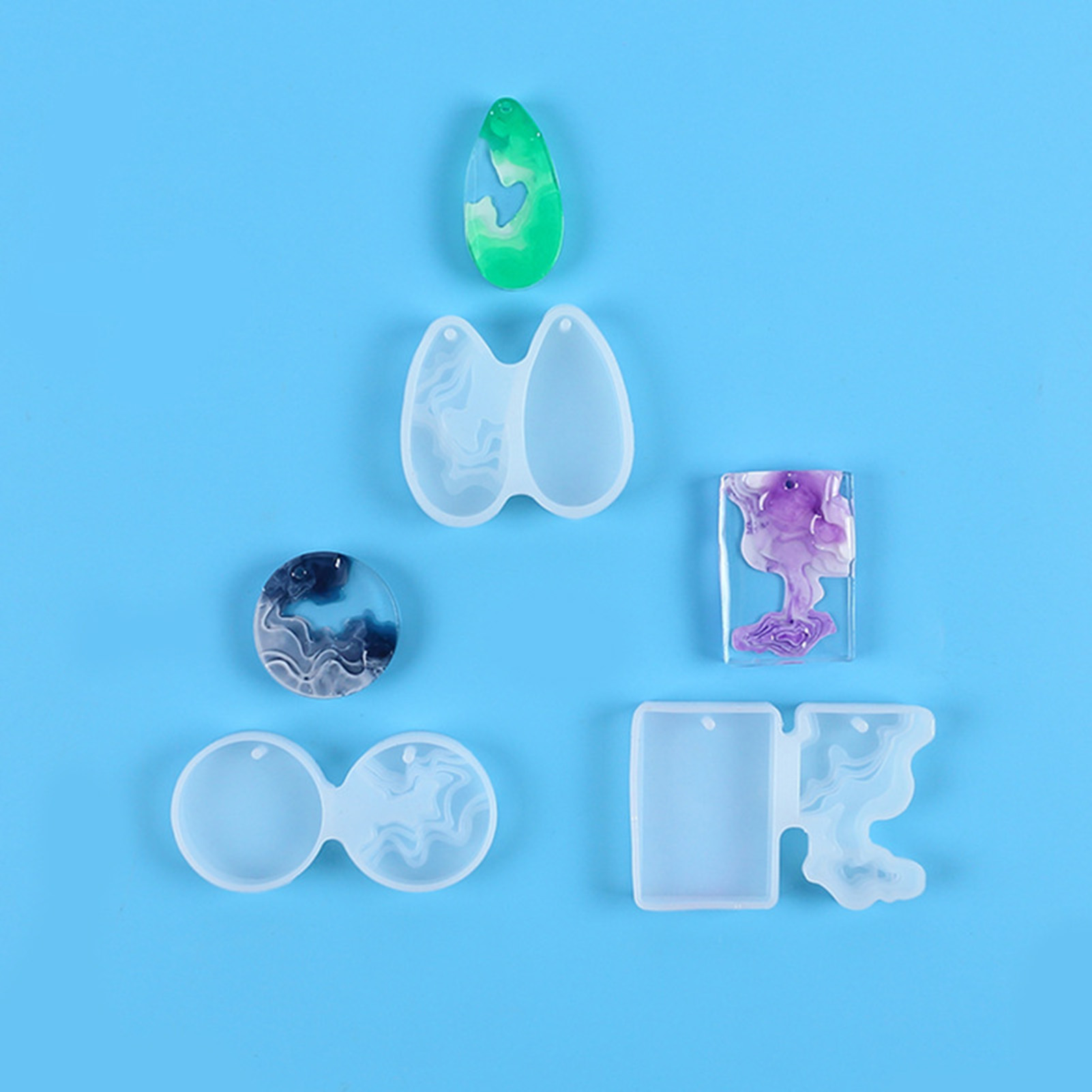 3pcs DIY Crystal Mold Set Roun - مراجعة Geode Mold Silicone وسعره