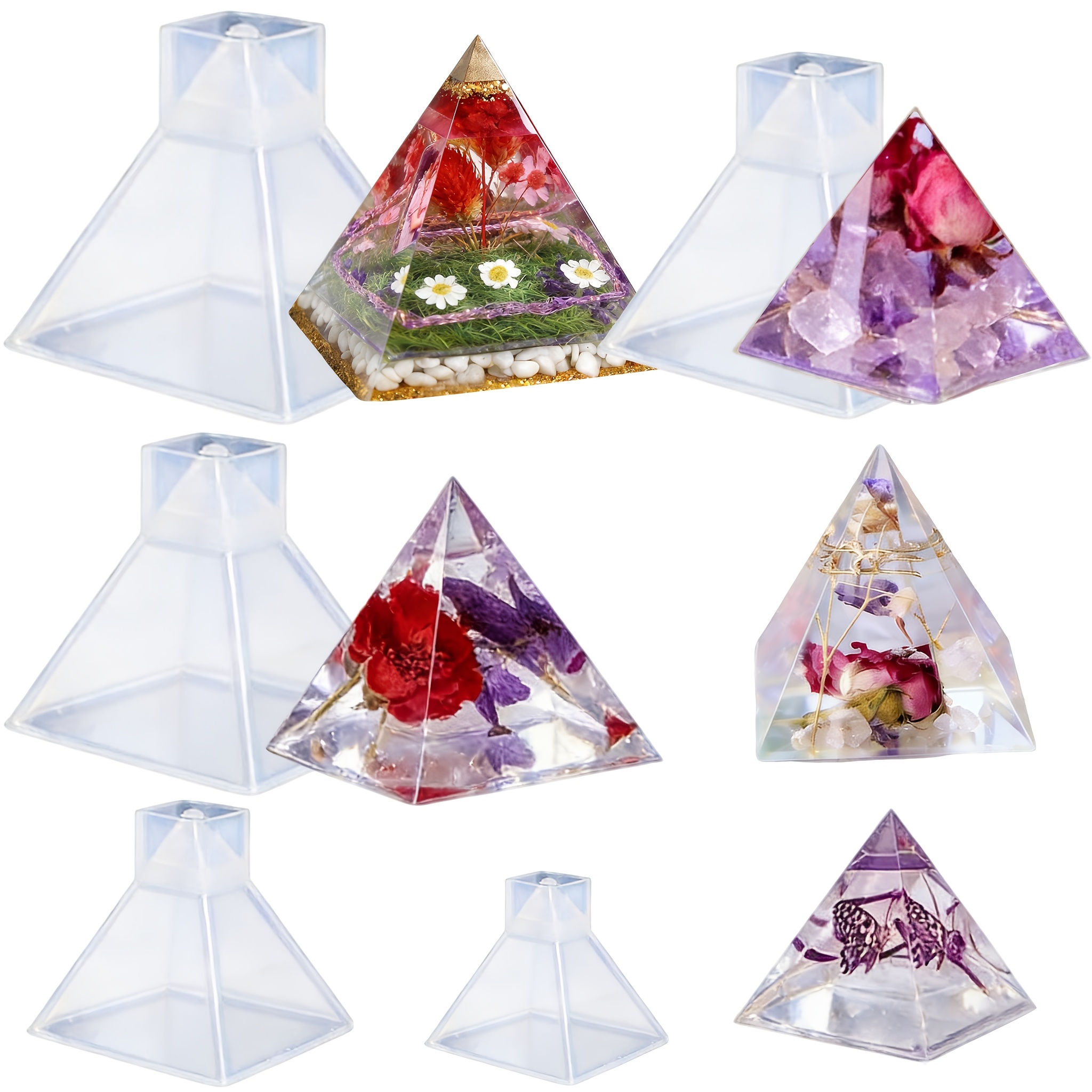 5pc- Pyramid resin molds of va - مراجعة Resin Jewelry Kit وسعره