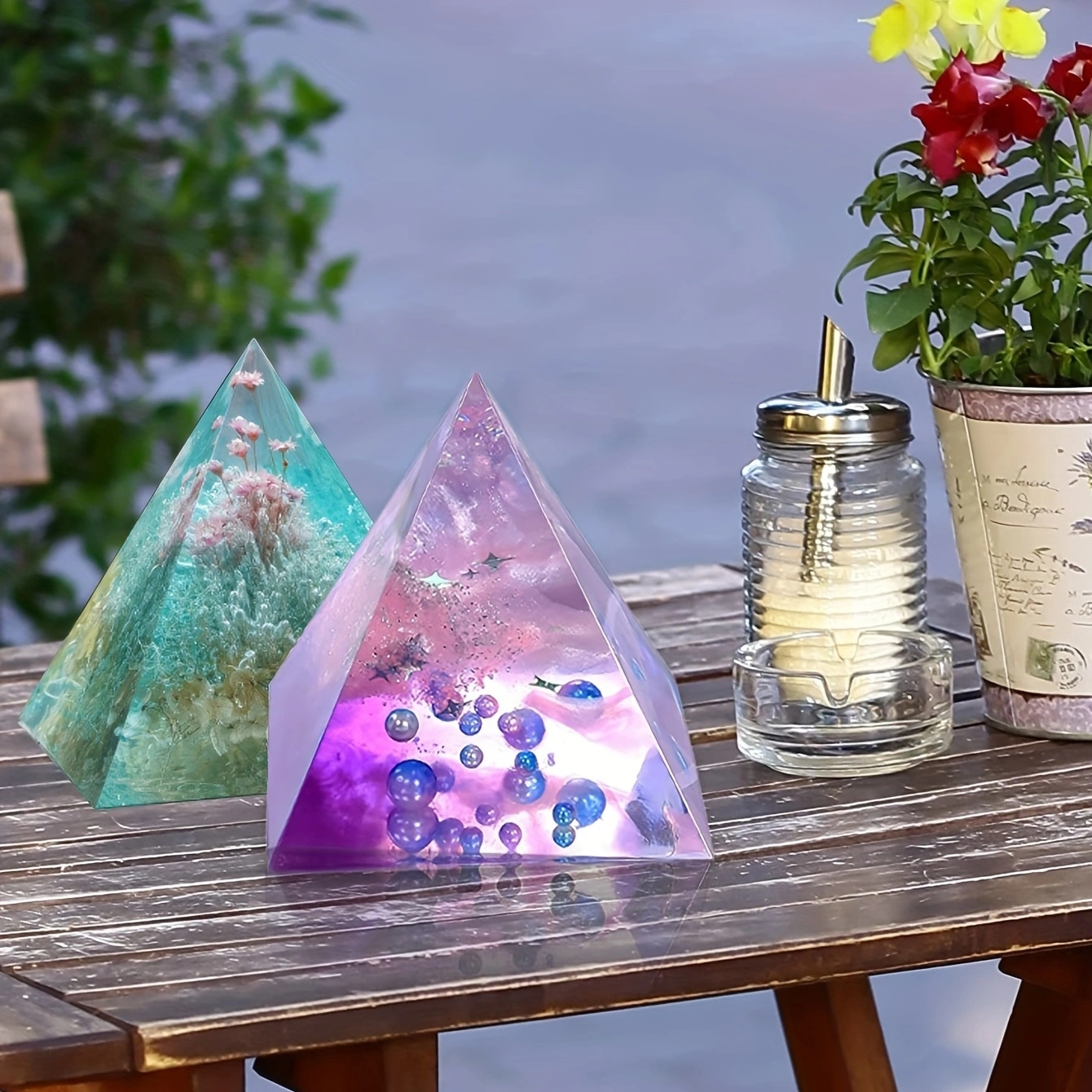 5pc- Pyramid resin molds of va - مراجعة Resin Jewelry Kit وسعره
