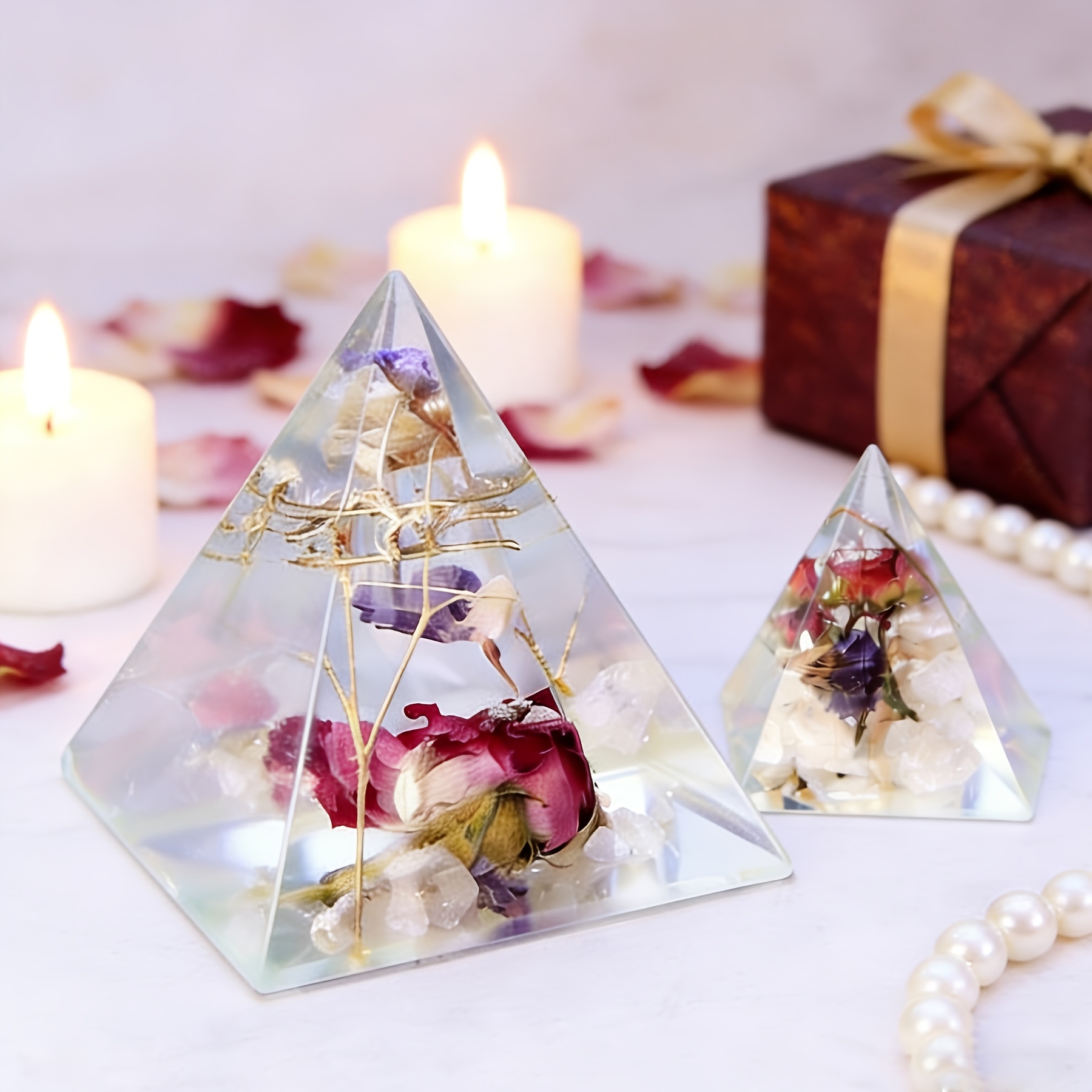 5pc- Pyramid resin molds of va - مراجعة Resin Jewelry Kit وسعره