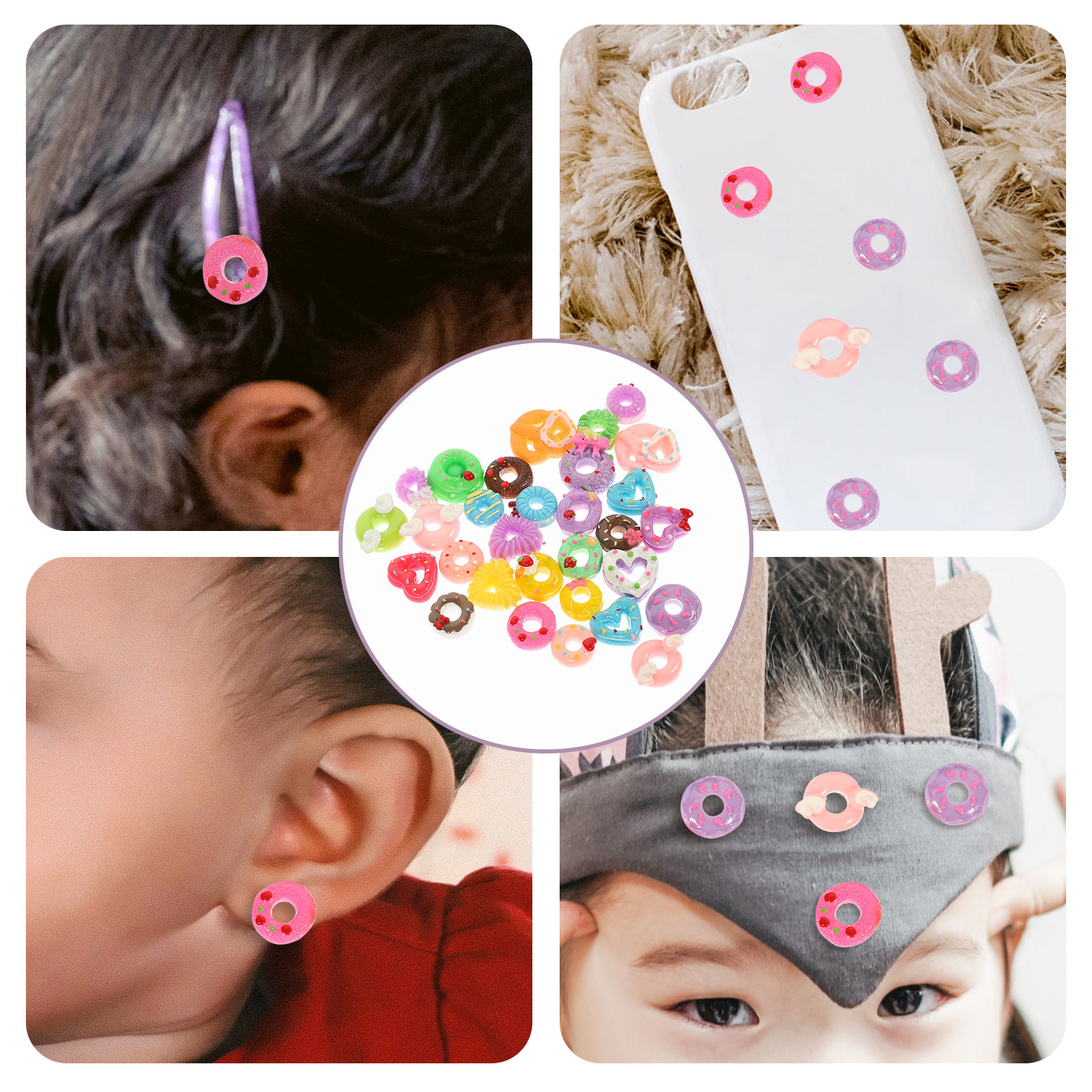 30Pcs Mini Donut Resin Ornamen - مراجعة Resin Craft Supplies وسعره