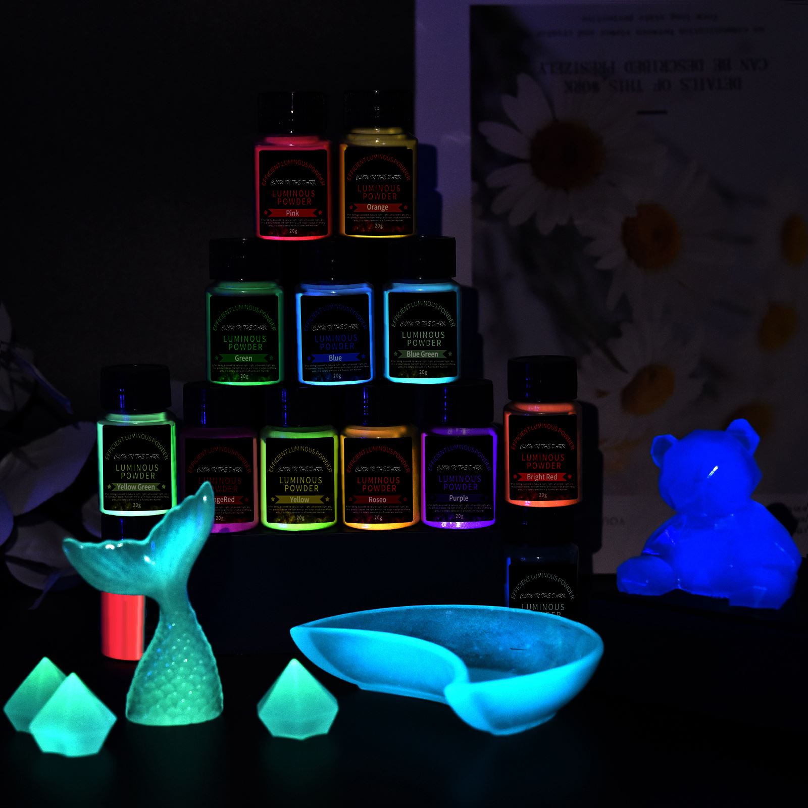 20g Long Lasting Bright Lumino - مراجعة Resin Pigment Set وسعره