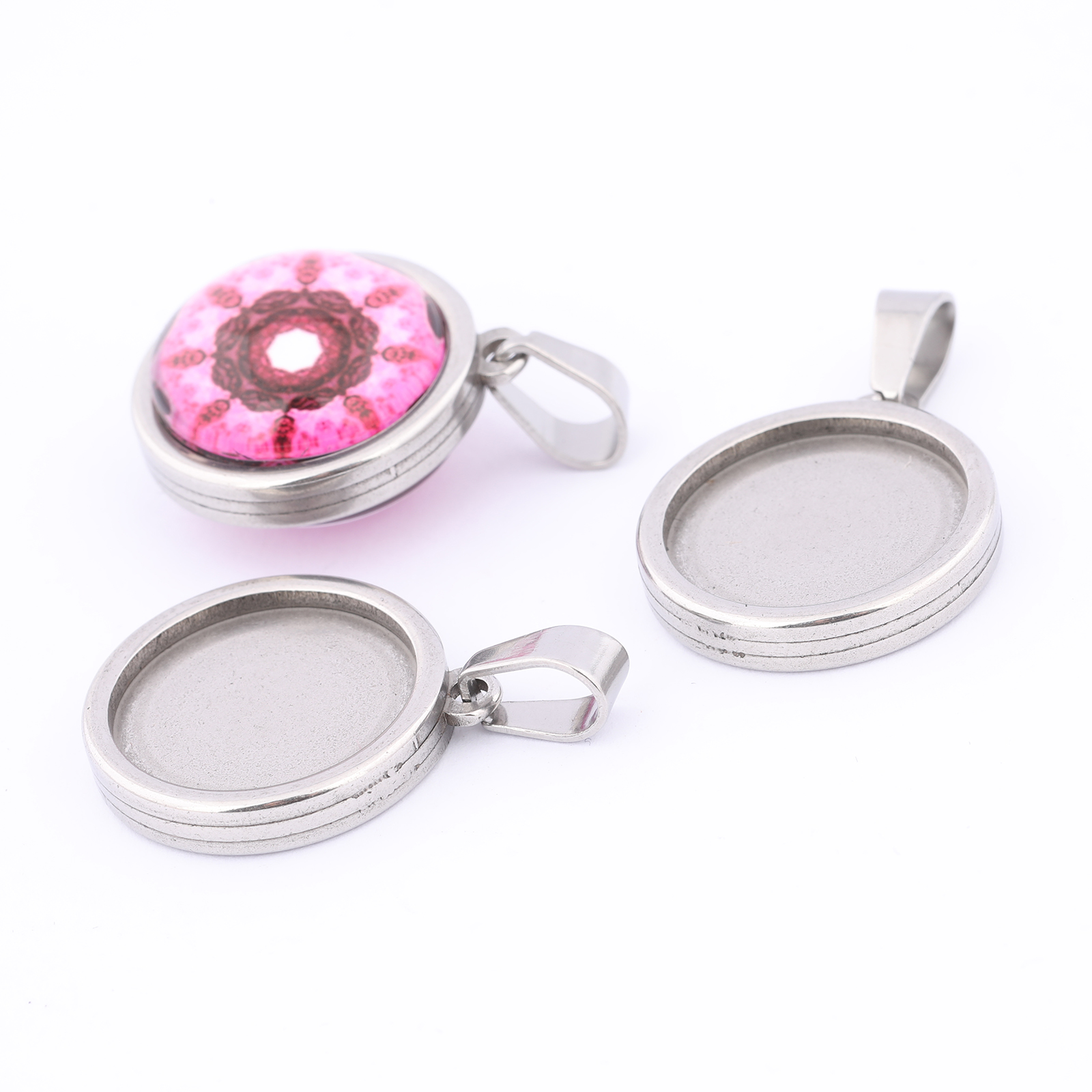 5pcs Stainless Steel Gold Plat - مراجعة Bezels Set Pendant وسعره