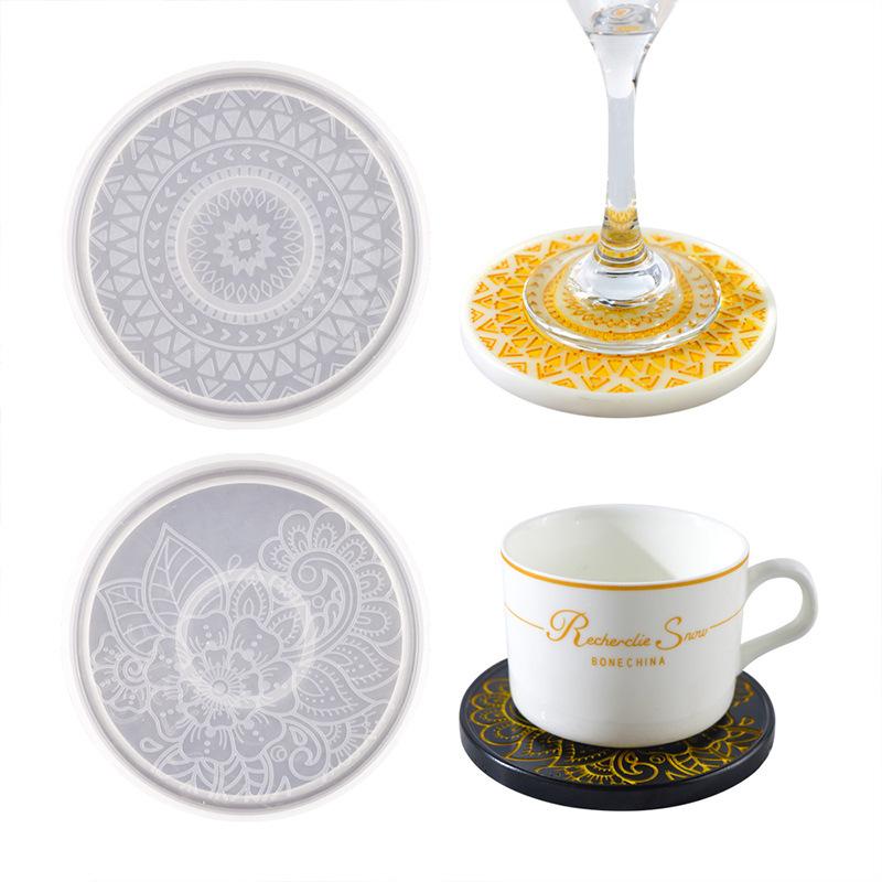 Flower Coaster Silicone Mold E - مراجعة Coaster Mold Round وسعره