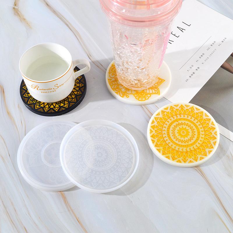 Flower Coaster Silicone Mold E - مراجعة Coaster Mold Round وسعره