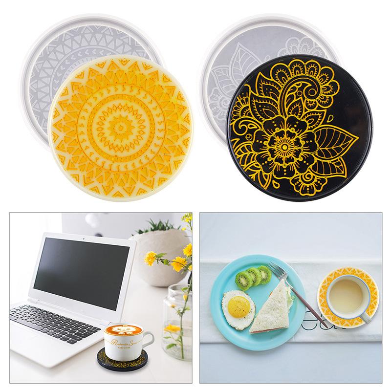 Flower Coaster Silicone Mold E - مراجعة Coaster Mold Round وسعره