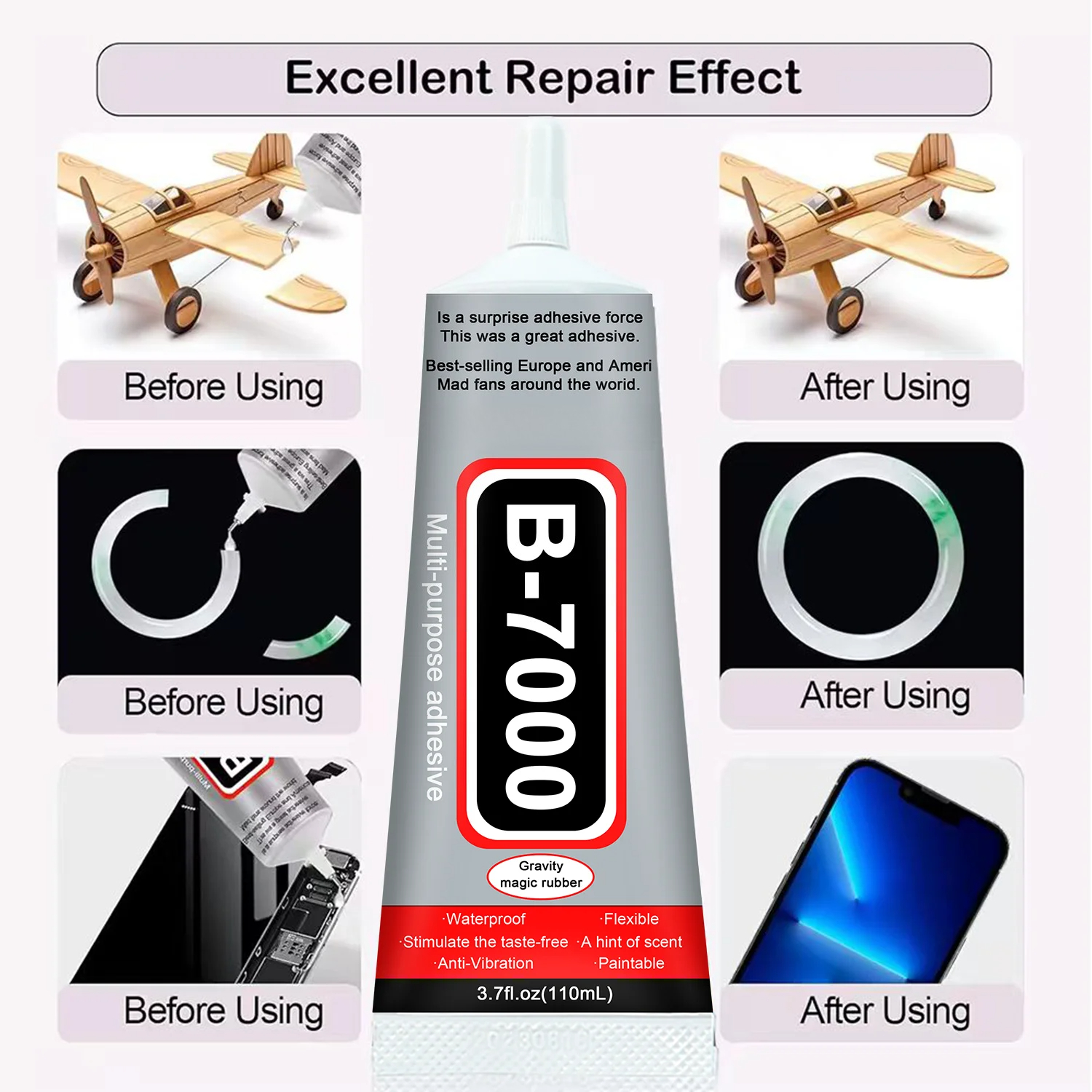 1-10Pcs B-7000 Super Glue Lool - مراجعة Crafting Resin وسعره