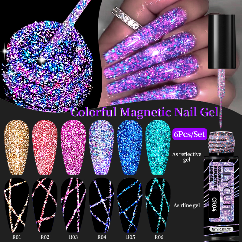 LILYCUTE 6Pcs/Set 5ml Reflecti - مراجعة Resin Glitter Pack وسعره