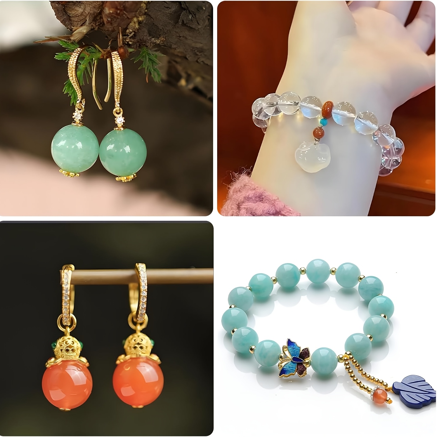Two perforated spherical silic - مراجعة Resin Jewelry Kit وسعره