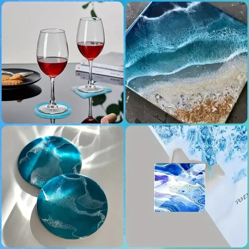 5Pcs/Set DlY Epoxy Resin Cup C - مراجعة Coaster Mold Round وسعره
