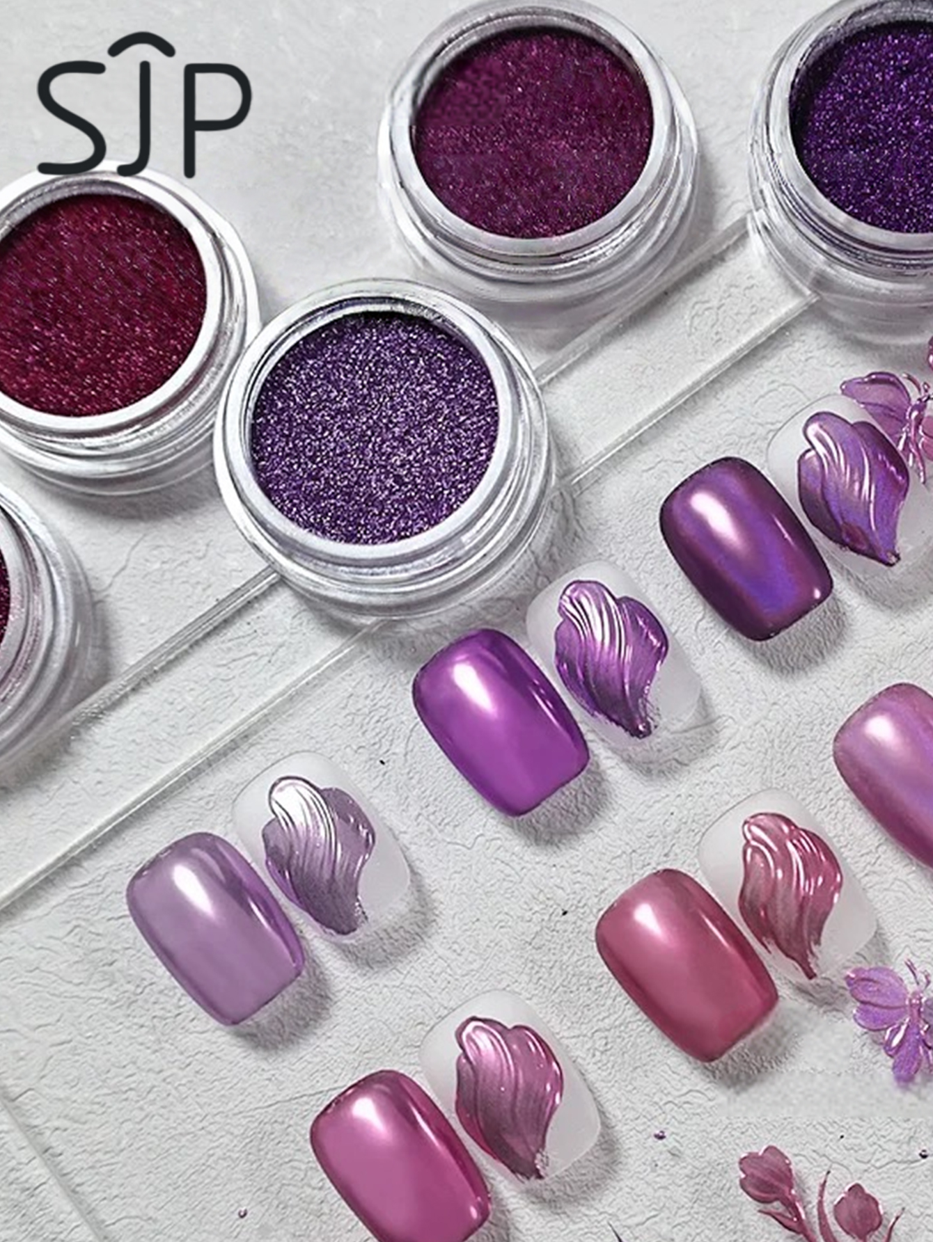 6-piece Electric Purple Series - مراجعة Resin Glitter Pack وسعره