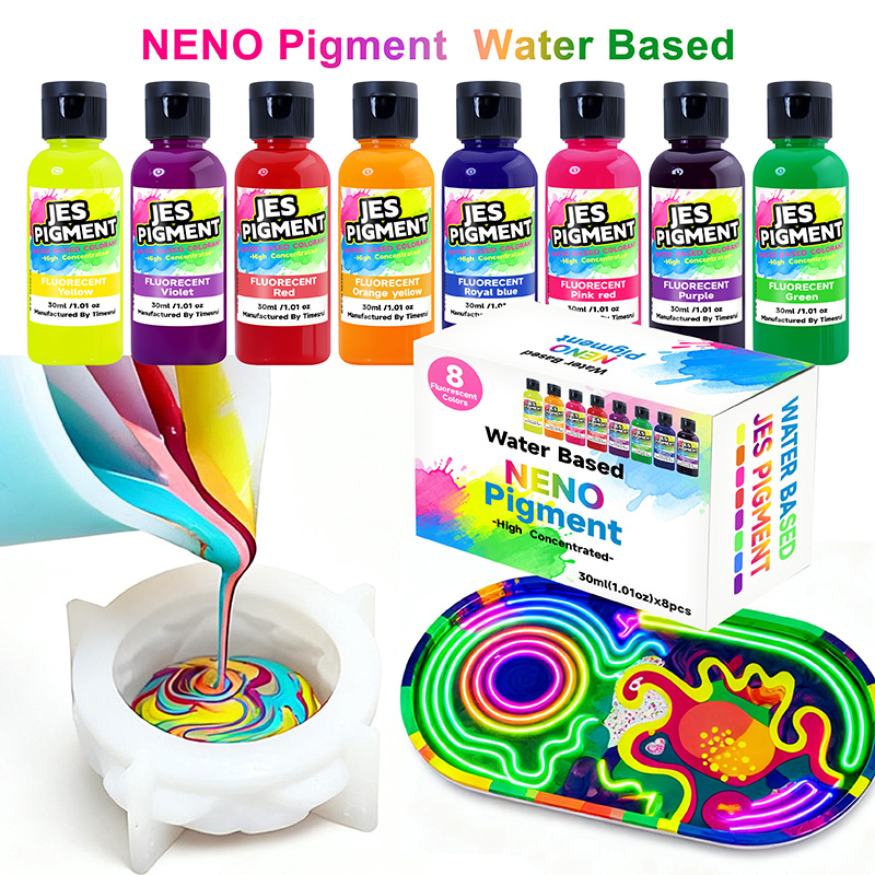 8colors/set fluorescent pigmen - مراجعة Resin Pigment Set وسعره
