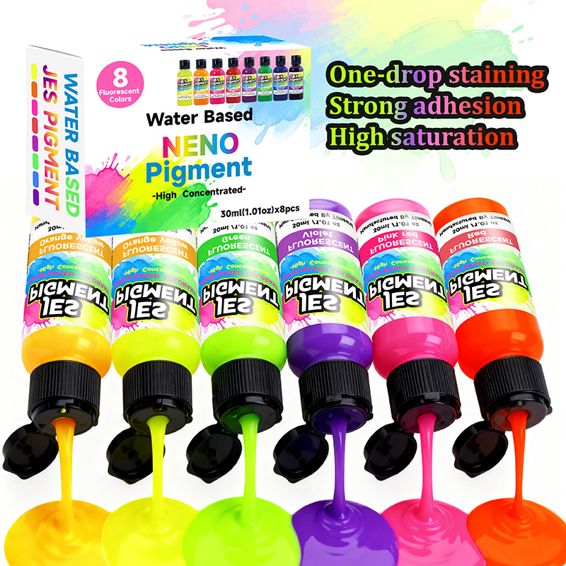 8colors/set fluorescent pigmen - مراجعة Resin Pigment Set وسعره