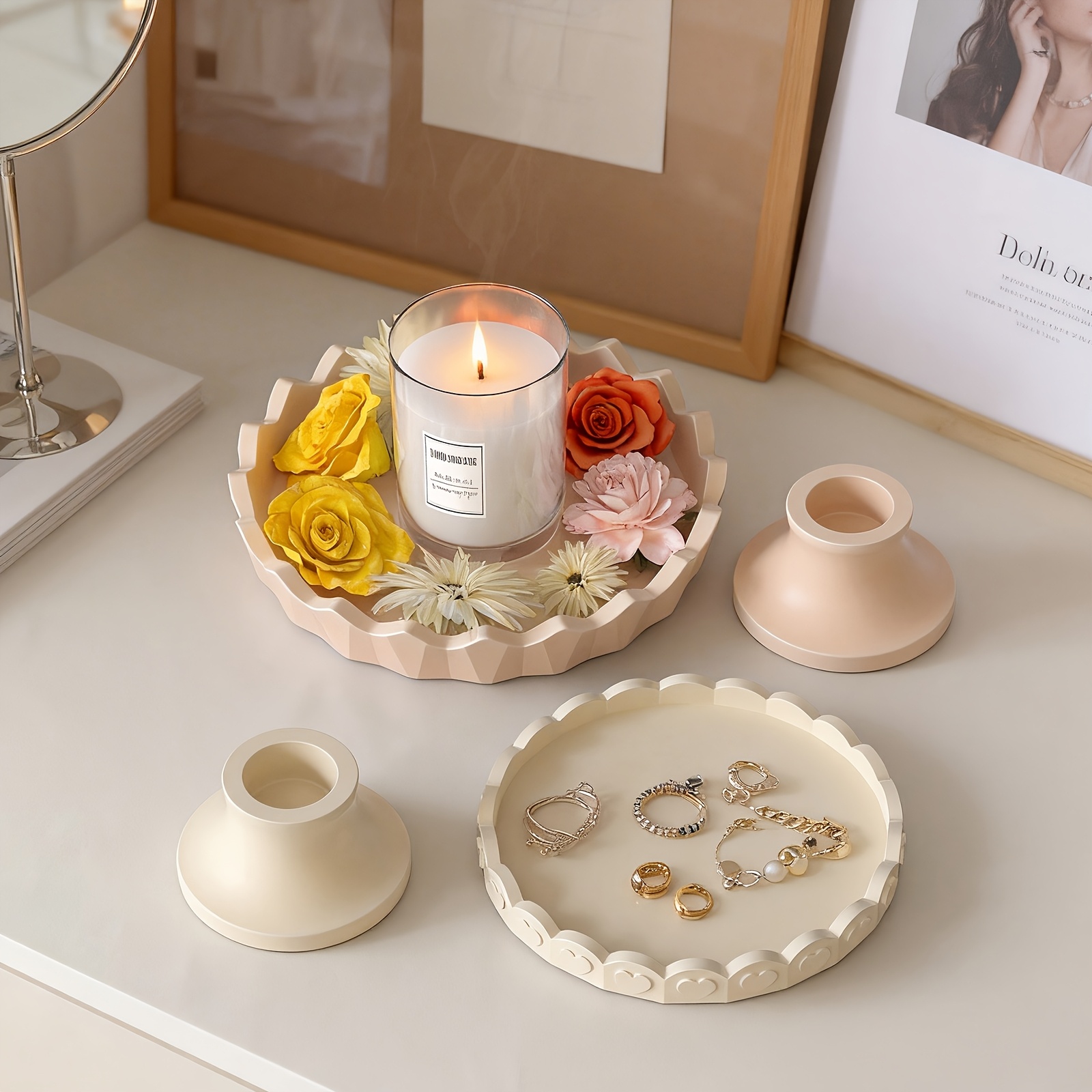 2pcs Silicone Tray Mold Set, R - مراجعة Resin Jewelry Kit وسعره