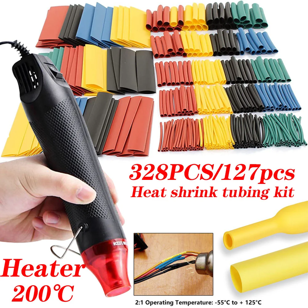 580/530/127PCS Heat Shrink Tub - مراجعة Heat Gun Small وسعره