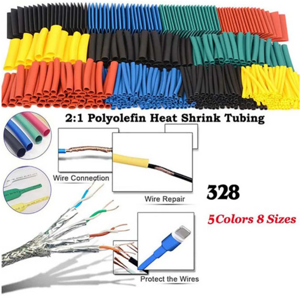 580/530/127PCS Heat Shrink Tub - مراجعة Heat Gun Small وسعره