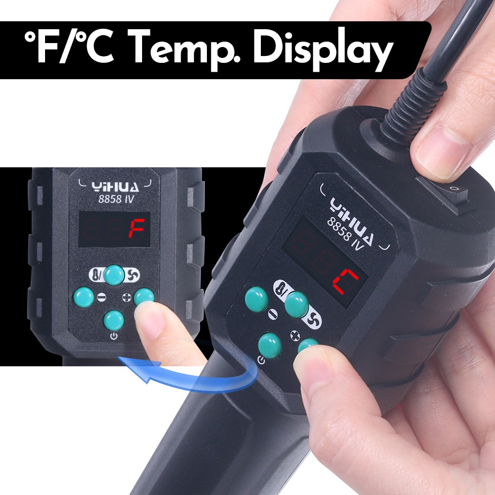 YIHUA Hot Air Gun Temperature  - مراجعة Heat Gun Small وسعره