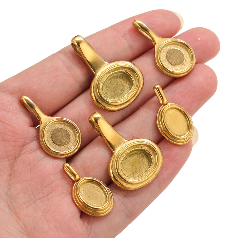5pcs Stainless Steel Round Ova - مراجعة Resin Craft Supplies وسعره