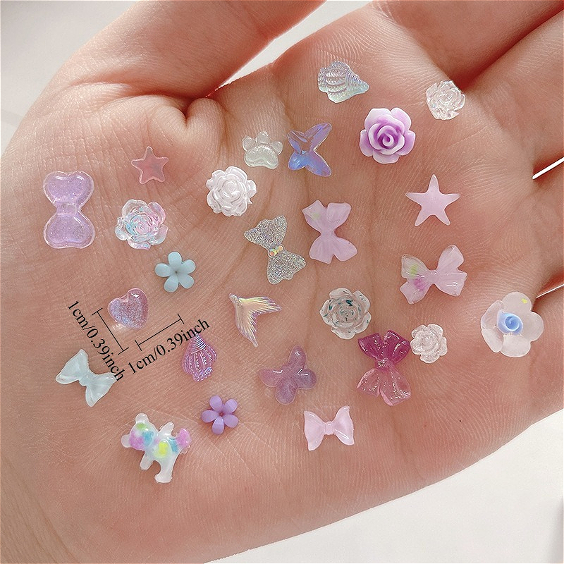 50pcs/pack Luminous Light Resi - مراجعة Resin Glitter Pack وسعره