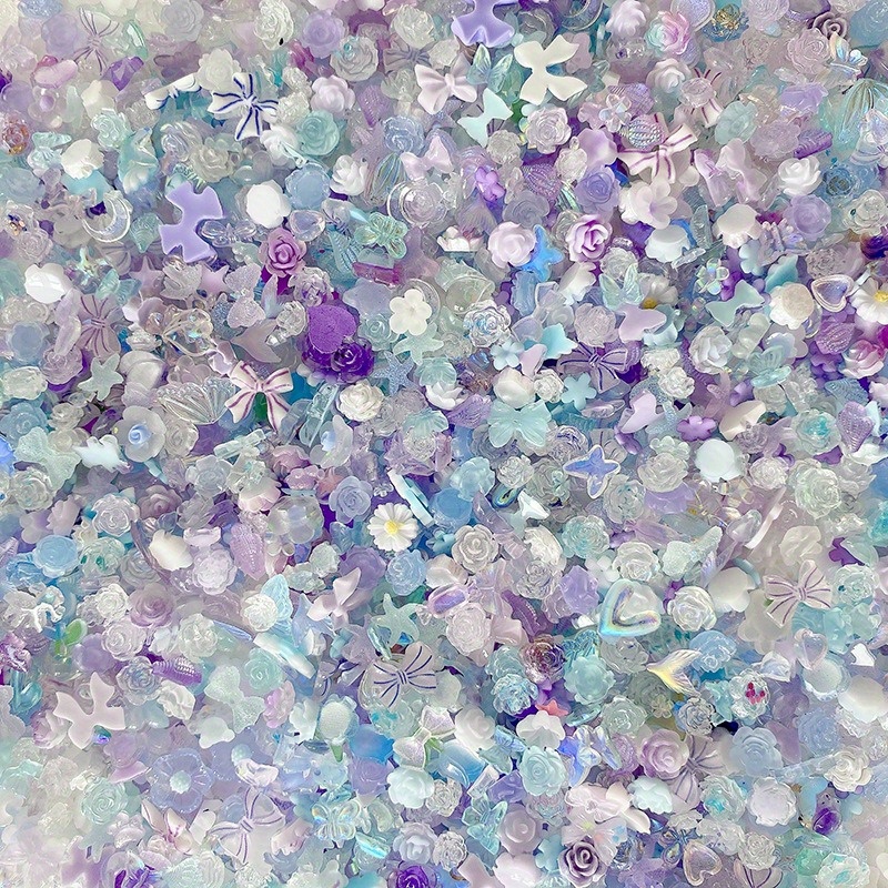 50pcs/pack Luminous Light Resi - مراجعة Resin Glitter Pack وسعره