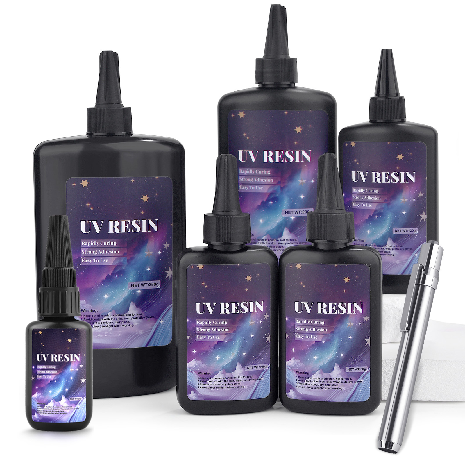 25/50/100/120/200/250g UV Fix  - مراجعة Epoxy Uv Resin Kit وسعره
