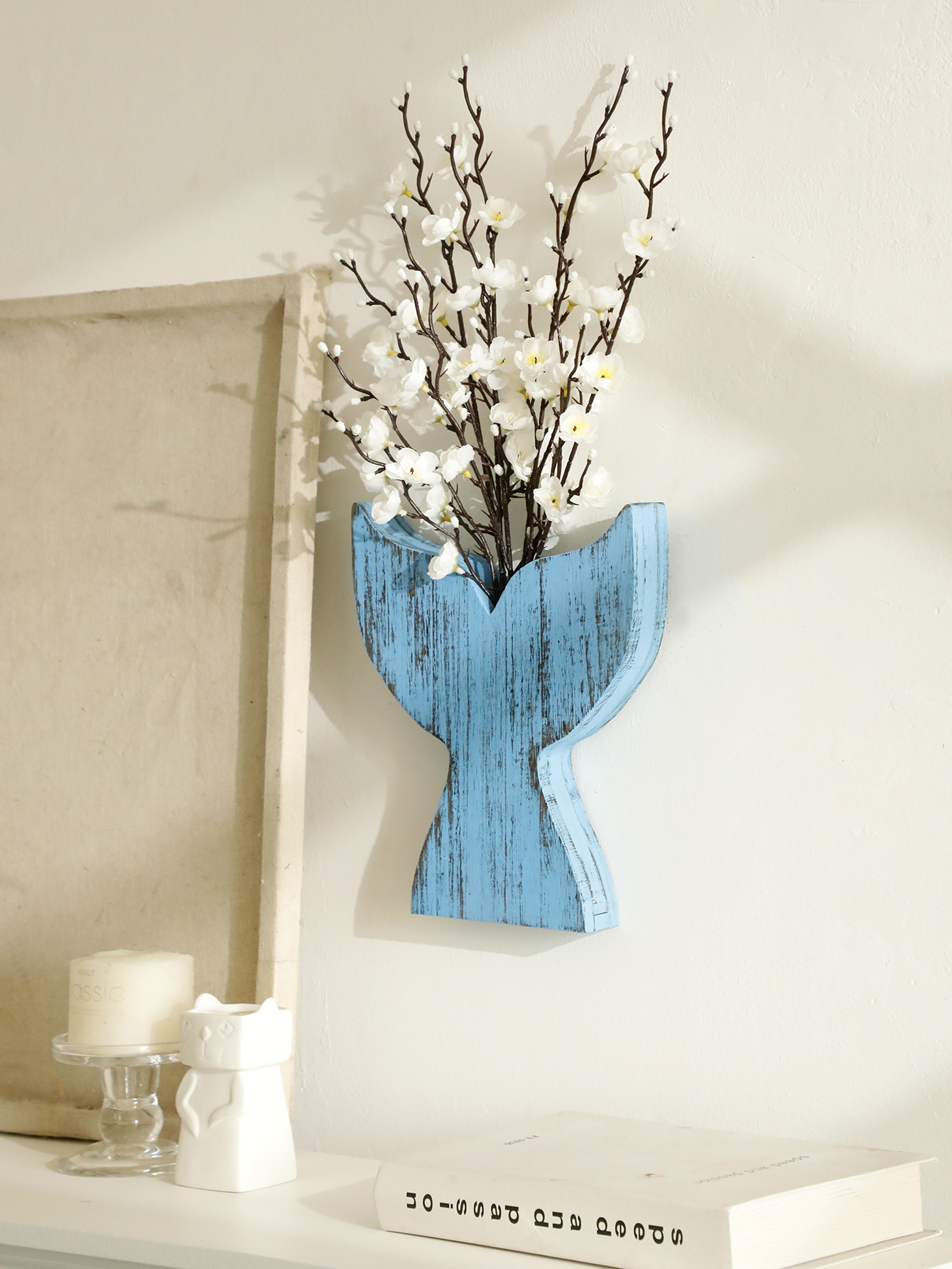 Nautical Wooden Vase Whale Tai - مراجعة Dried Flower Bulk وسعره