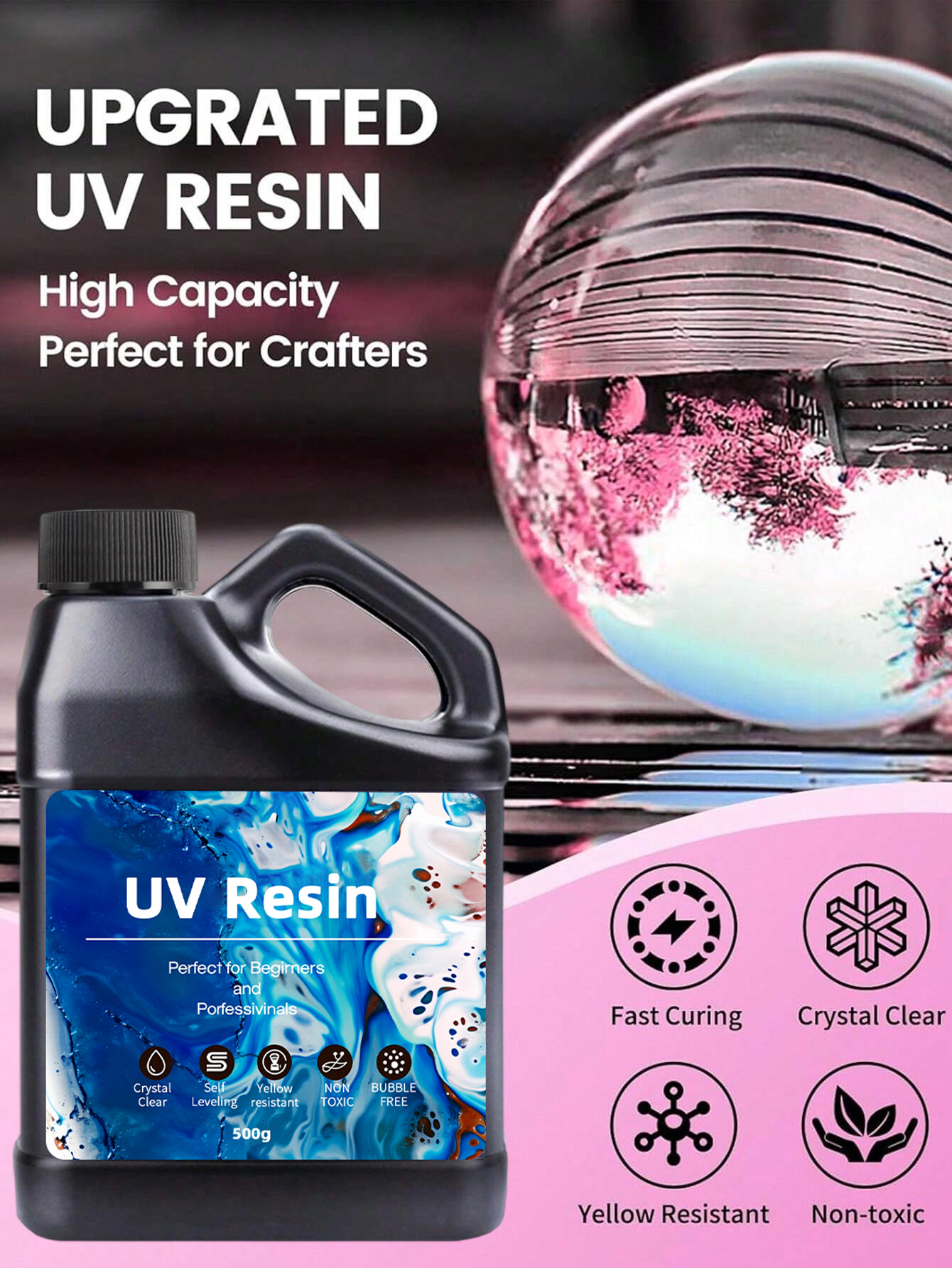 UV Resin 500-1000g -Bulk Upgra - مراجعة Epoxy Uv Resin Kit وسعره