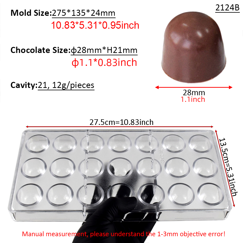 21 Cavity Dome Chocolate Mold  - مراجعة Dome Mold Clear وسعره