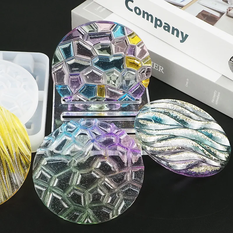 DIY Crystal Epoxy Mold Wave Di - مراجعة Coaster Mold Round وسعره