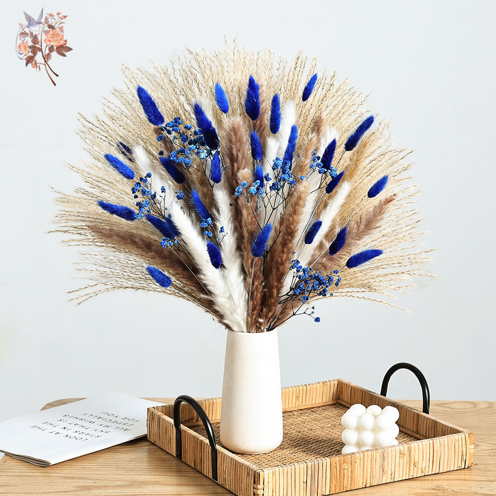 70 Stem Blue Fluffly Rabbit Ta - مراجعة Dried Flower Bulk وسعره