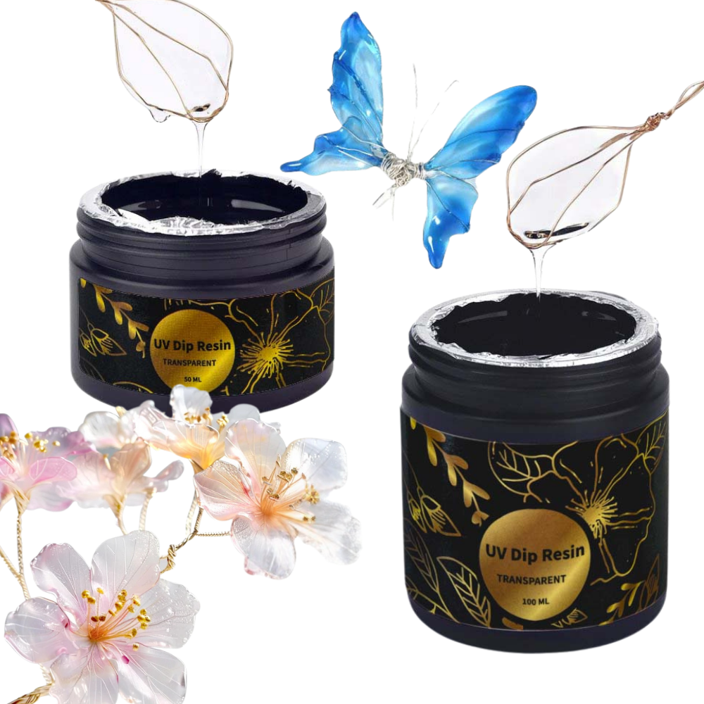 UV DIP Resin Glue Set 50/100ml - مراجعة Resin Jewelry Kit وسعره