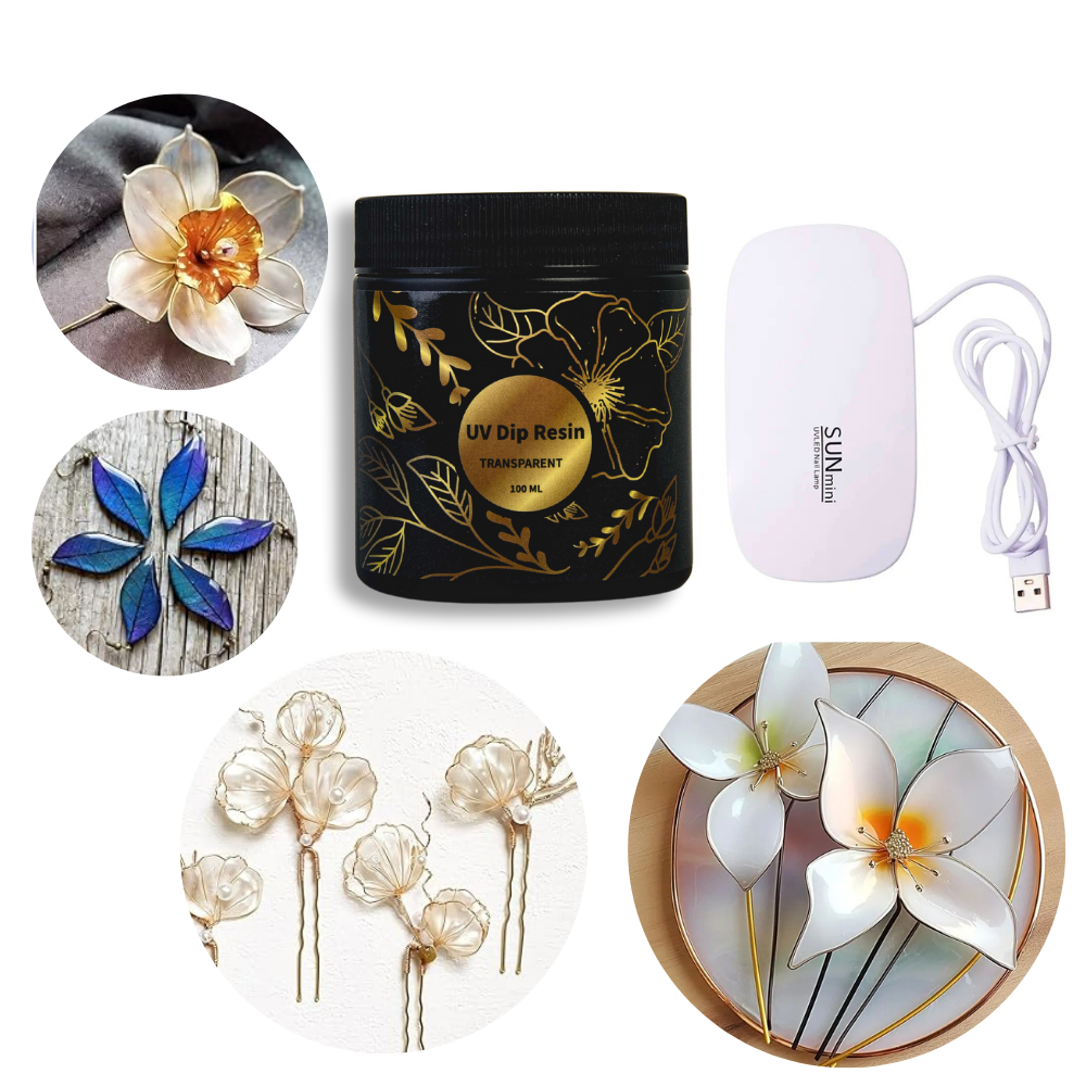UV DIP Resin Glue Set 50/100ml - مراجعة Resin Jewelry Kit وسعره