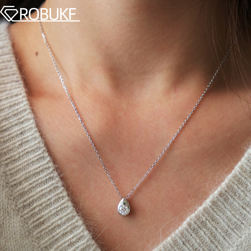 0.3/0.5CT Solitaire Diamond Mo - مراجعة Bezels Set Pendant وسعره