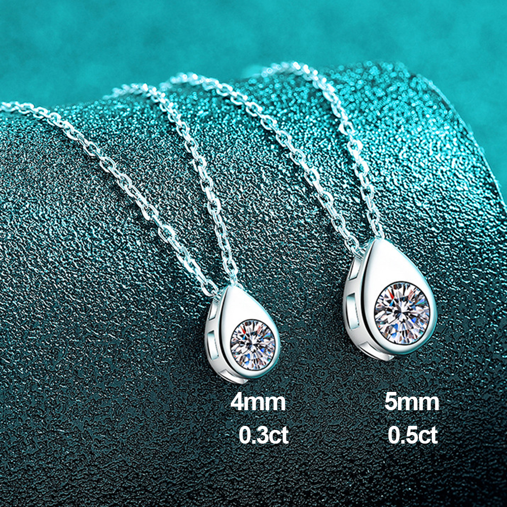 0.3/0.5CT Solitaire Diamond Mo - مراجعة Bezels Set Pendant وسعره