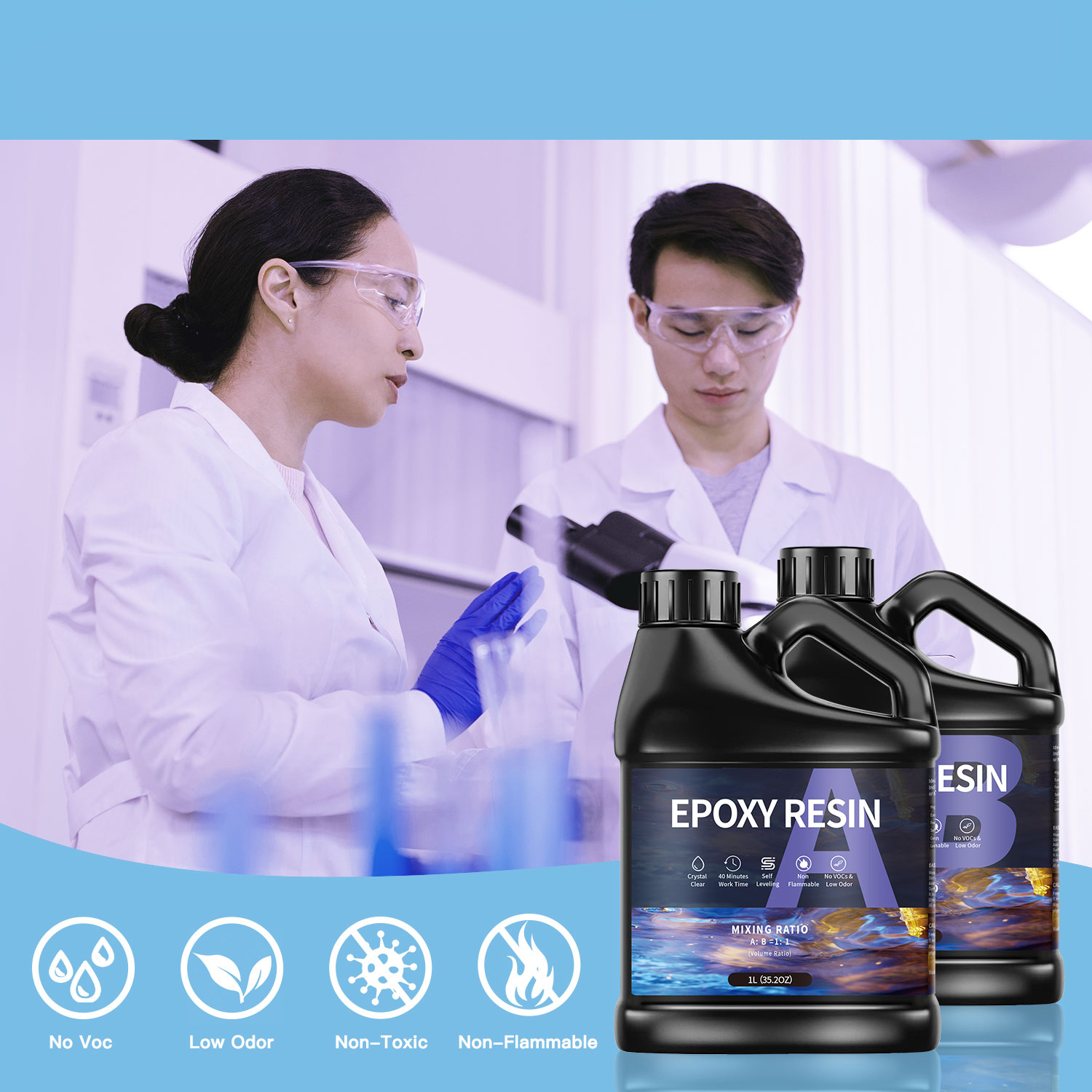 500g/1000g  AB Epoxy Resin Glu - مراجعة Epoxy Uv Resin Kit وسعره