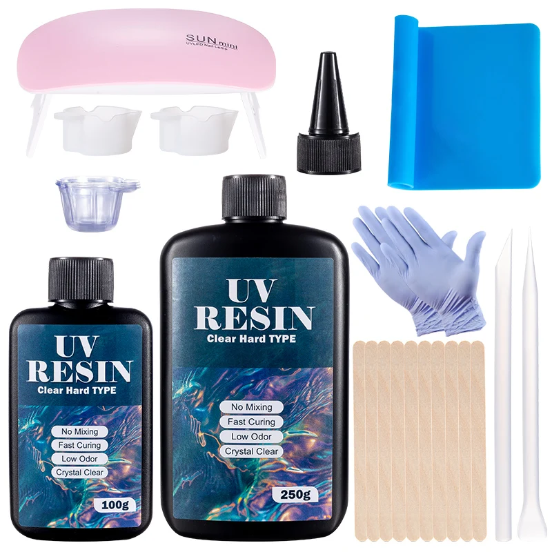 Hard UV Resin Glue Kit Fast Cu - مراجعة Epoxy Uv Resin Kit وسعره