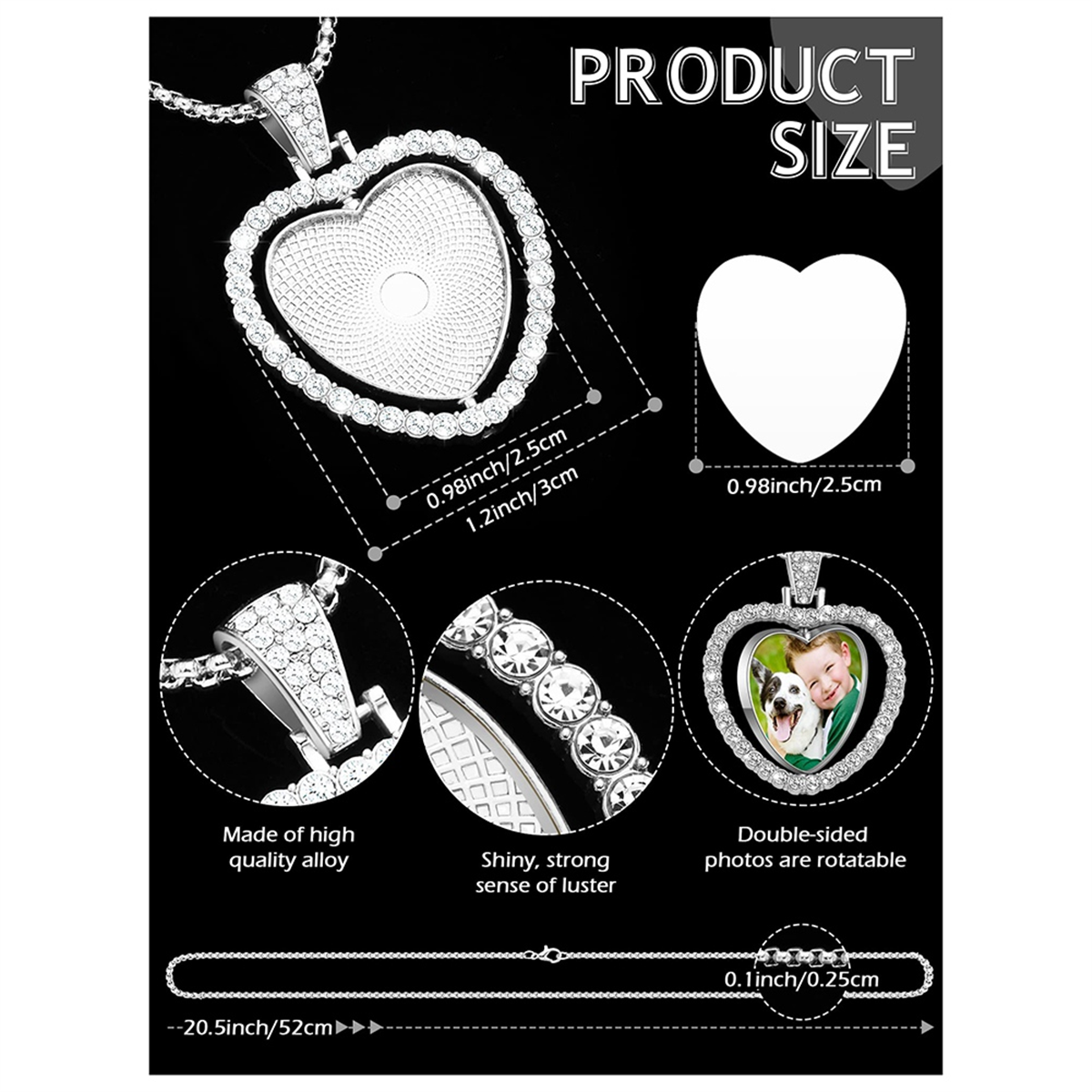 24Pcs Sublimation Rhinestone T - مراجعة Bezels Set Pendant وسعره