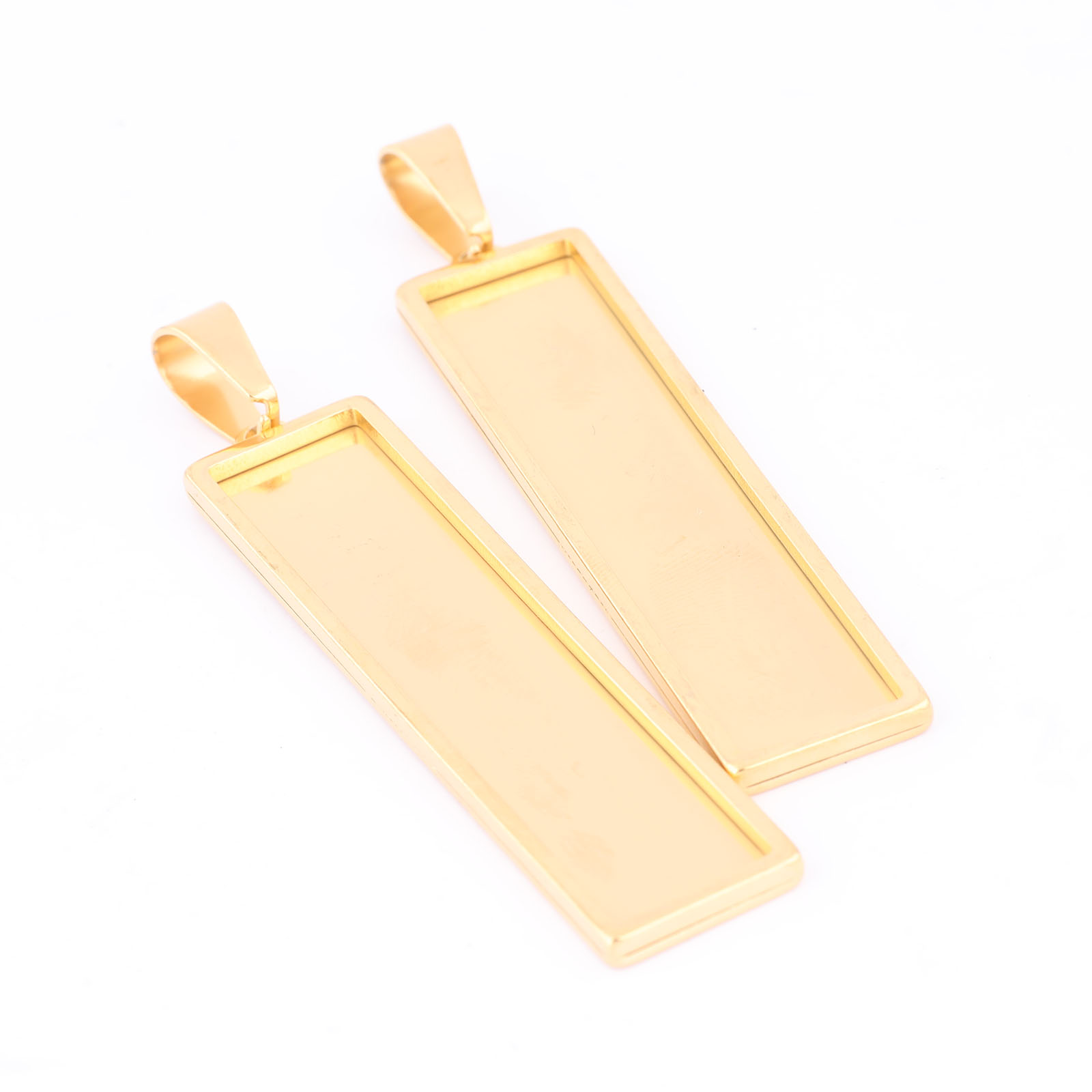 5pcs Stainless Steel Gold Plat - مراجعة Bezels Set Pendant وسعره