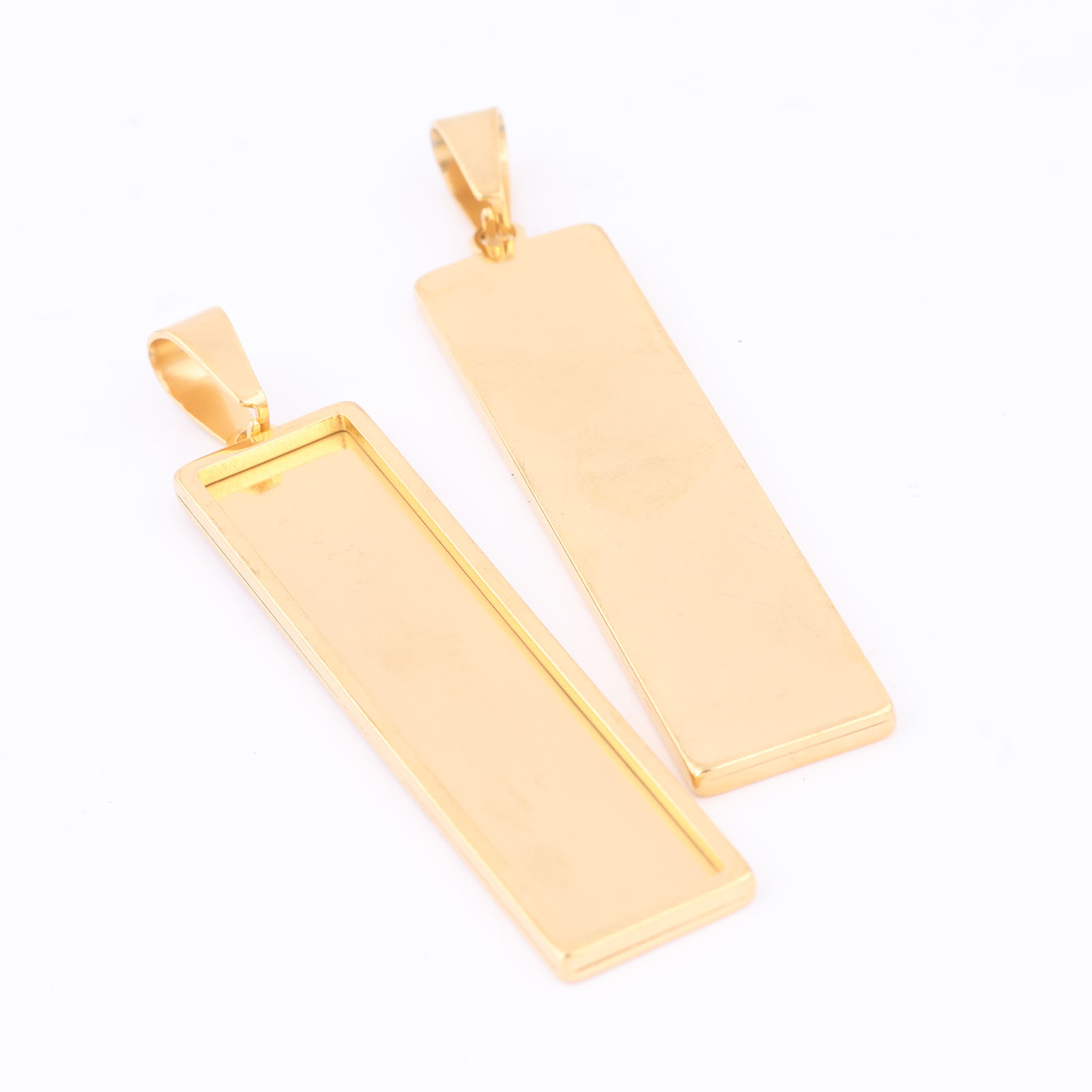 5pcs Stainless Steel Gold Plat - مراجعة Bezels Set Pendant وسعره