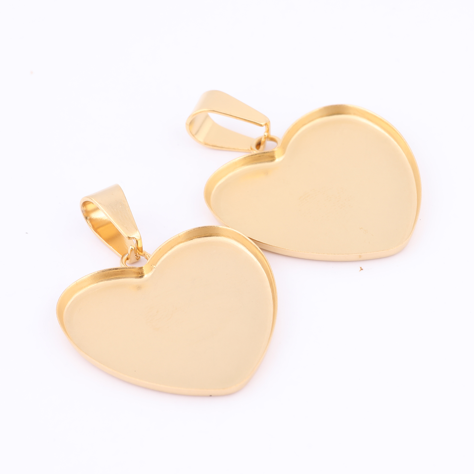 10pcs Stainless Steel Gold Pla - مراجعة Bezels Set Pendant وسعره